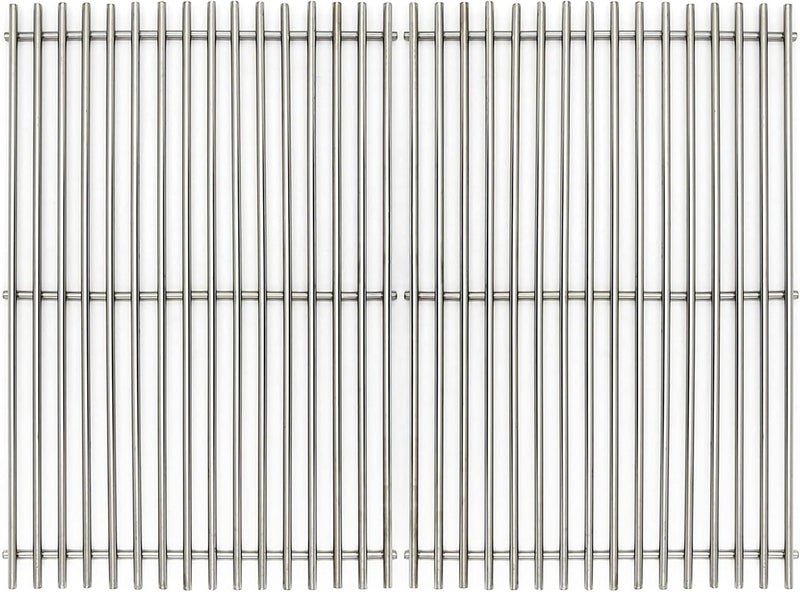 LOCVCDA 17.5" Stainless Steel 7639 Gas Grill Grates for Weber Spirit 300 Series, Spirit 700, Genesis Silver B/C, Genesis Silver B & C, Genesis Gold B & C, Genesis Platinum B & C, Genesis 1000-3500 - Image 1